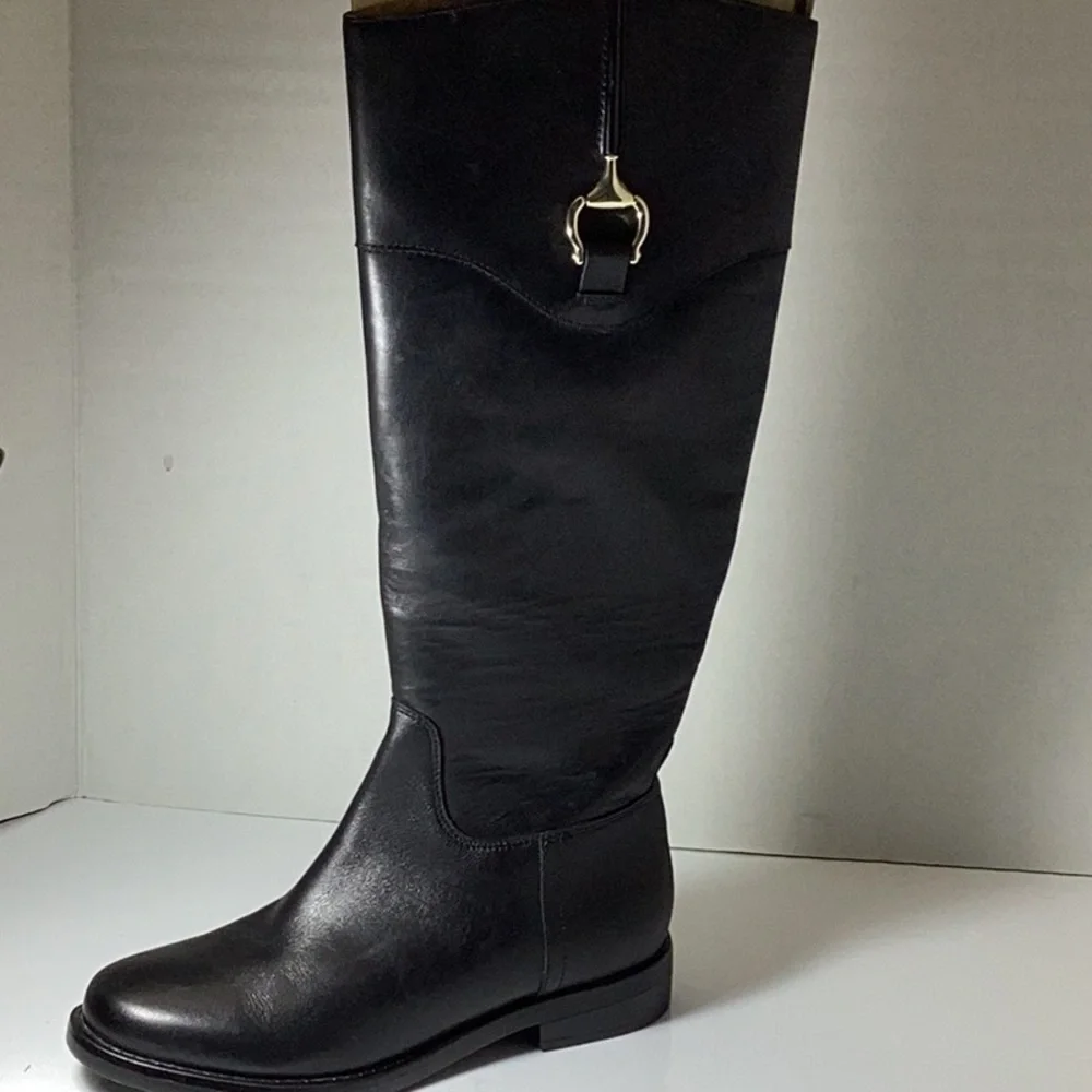 Giani Bernini Sandraa Womens Leather Riding Knee-High Boots